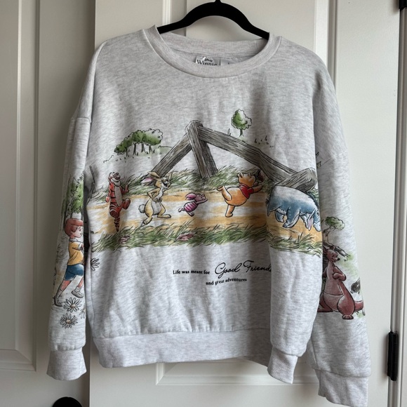 Disney Tops - Disney Winnie The Pooh Wrap Sleeve Sweatshirt L
